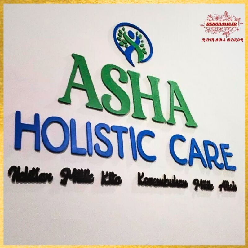 (HARGA SATUAN) Hiasan Huruf Kayu Custom Nama Timbul Dekorasi 3D Huruf Kayu