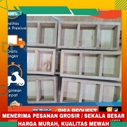 TEMPAT MAKAN BURUNG MERPATI WADAH PAKAN MINUM BURUNG KOTAK MAKAN MERPATI BALAP KOTAK KAYU 2 LUBANG