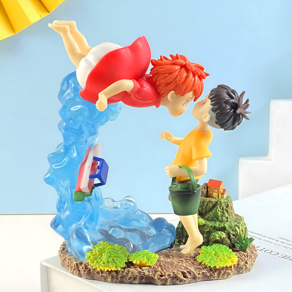 Anime Ponyo On The Cliff Figure Ponyo Sousky Seagal Pvc Gk Statue Action Figurine 15cm Model Doll ri