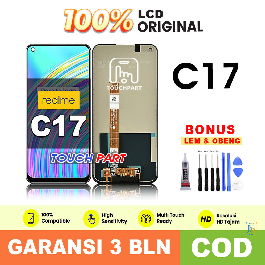 LCD Realme C17 Ori fullset touchscreen original  COD