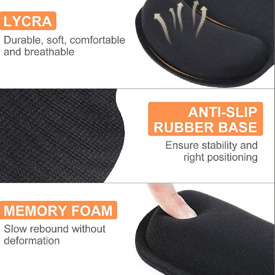 Mouse Pad Memory Foam Mouse Mat Keyboard MousePad Set Ergonomic Wrist Pad Mice Mat ,For Office Compu