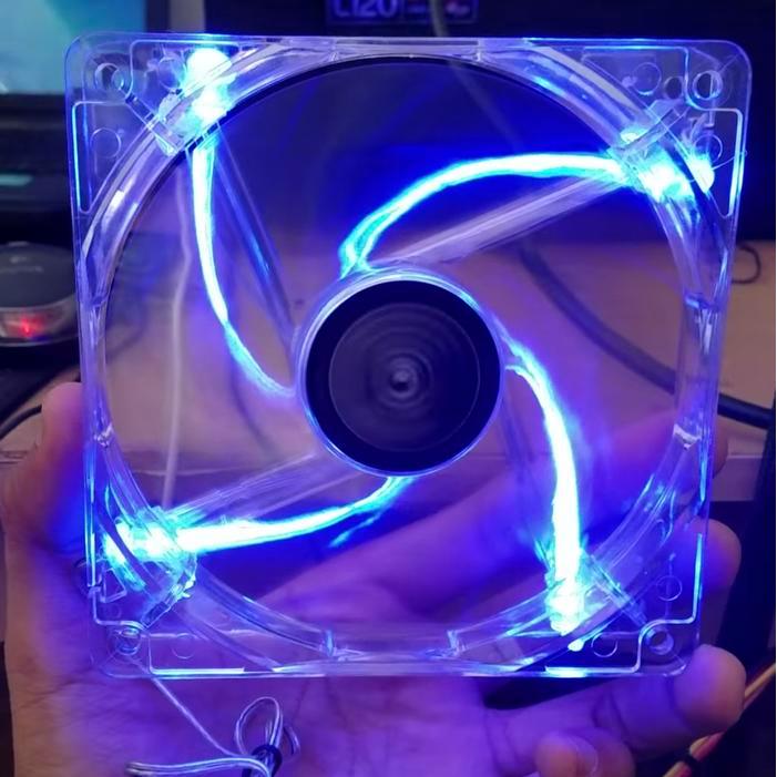 Fan Casing Zalman 12 cm Transparan Lampu