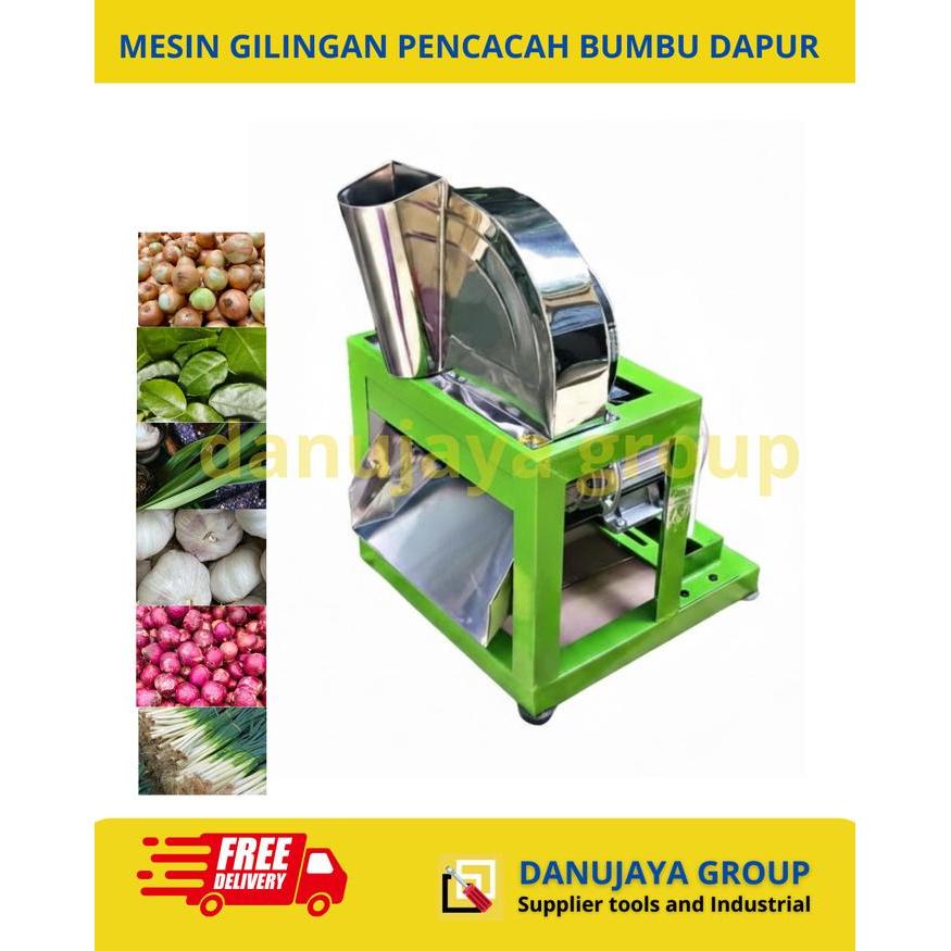 Mesin Rajang Pencacah Penghalus Daun Pandan Bawang Bumbu Dapur Siap Pakai Alat Pemotong Daun Stainle