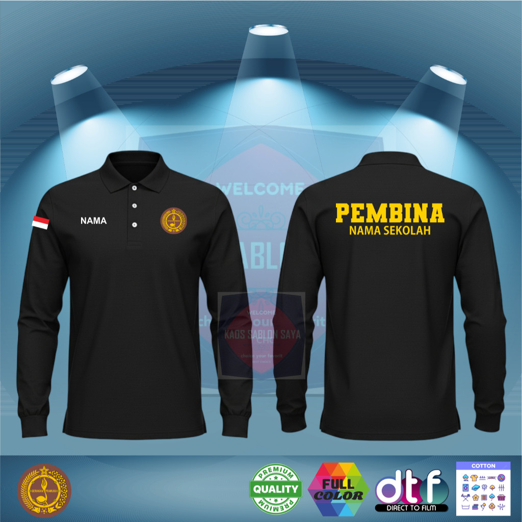 KAOS KERAH POLO PEMBINA PRAMUKA LENGAN PANJANG DAN LENGAN PENDEK KAOS KERAH PEMBINA PRAMUKA-PEMBINA-