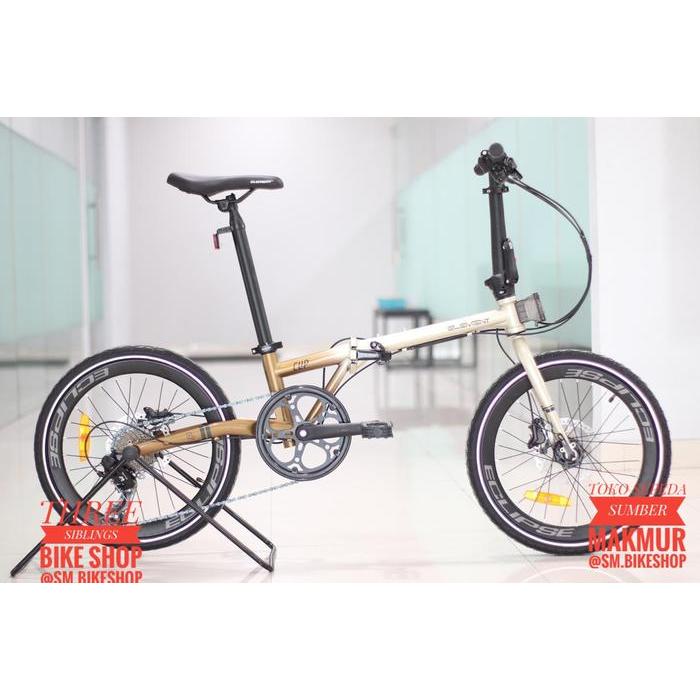 SEPEDA LIPAT ELEMENT CLIP 20 INCH CHROMOLY WARNA BELGIE-DREAMY TOUPE