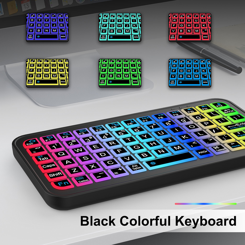 Keyboard For Tablet Android iOS Windows Wireless Mouse Reargeable Keyboard Bluetooth 5.2 Backlit Key