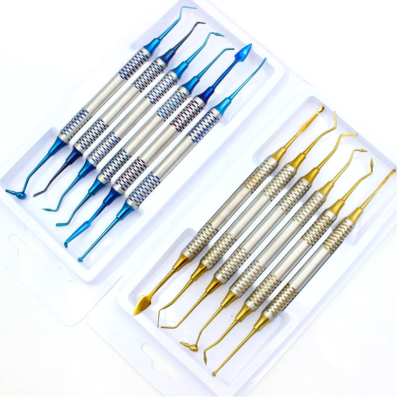 Spatula Resin Gigi, Alat Pengisi Komposit Gigi, 6pcs/Set, Set Pengisi Resin dengan Kepala Berlapis T