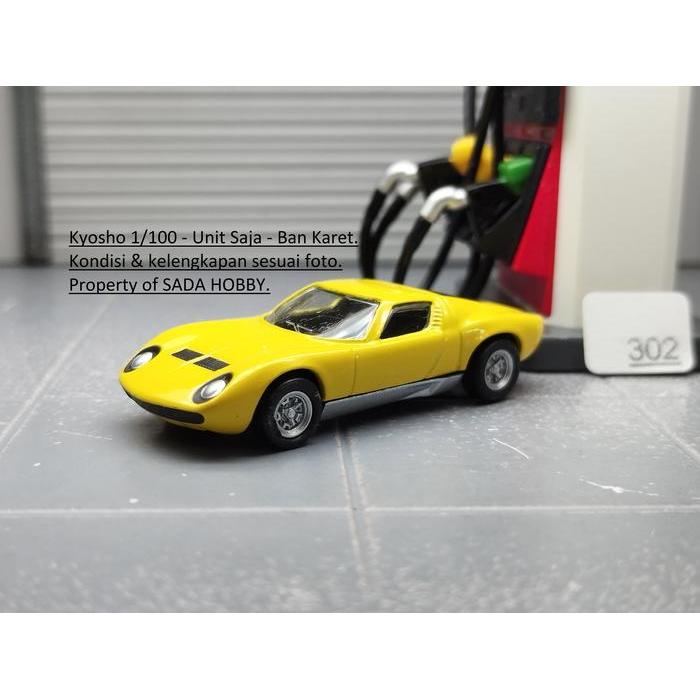 Skala 1/100 Lamborghini Miura P400 SV Yellow Kyosho