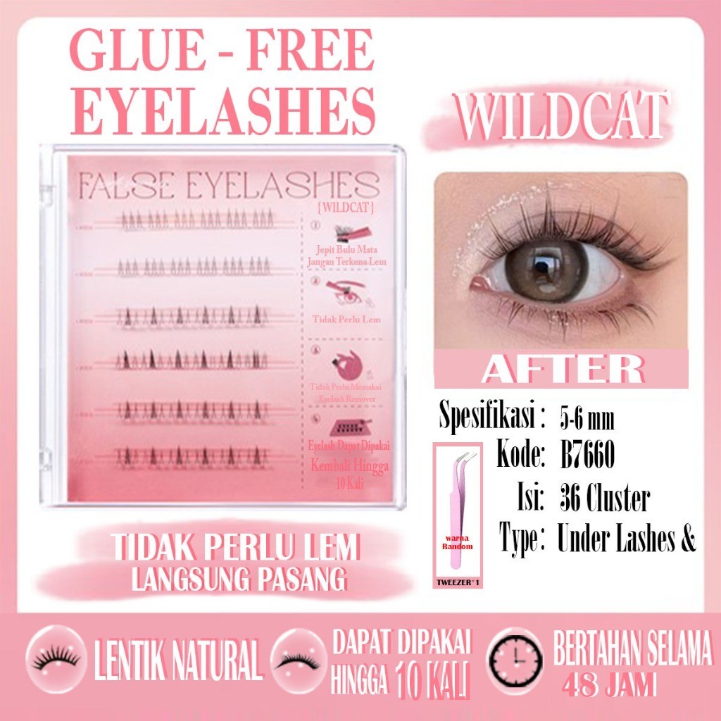 COD&Ready Bulu Mata Palsu Tanam Bulu Mata Bawah Bentuk V Eyelash Extension Bulu Mata Palsu Individua
