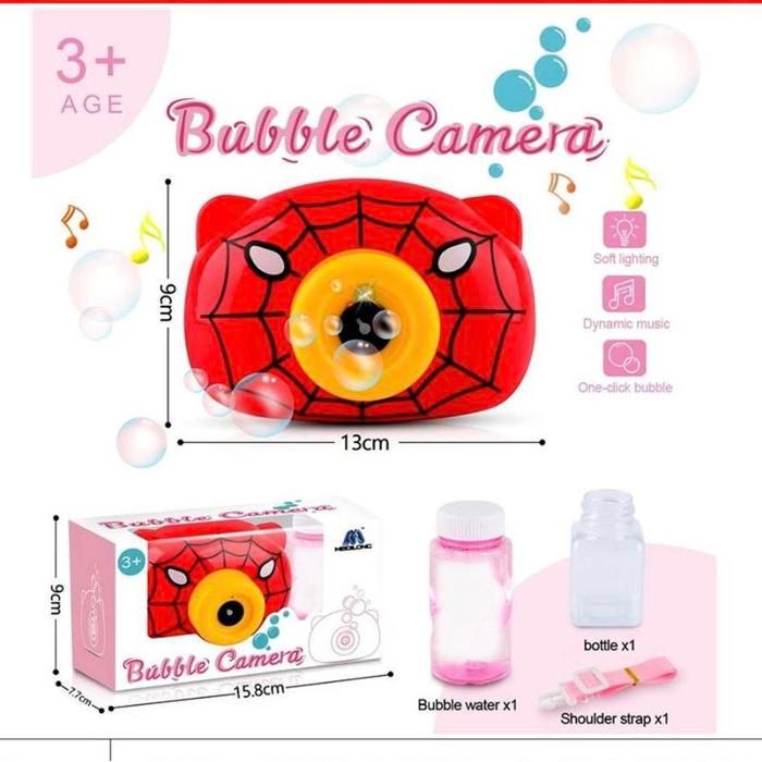 Bubble Camera Spiderman mainan busa