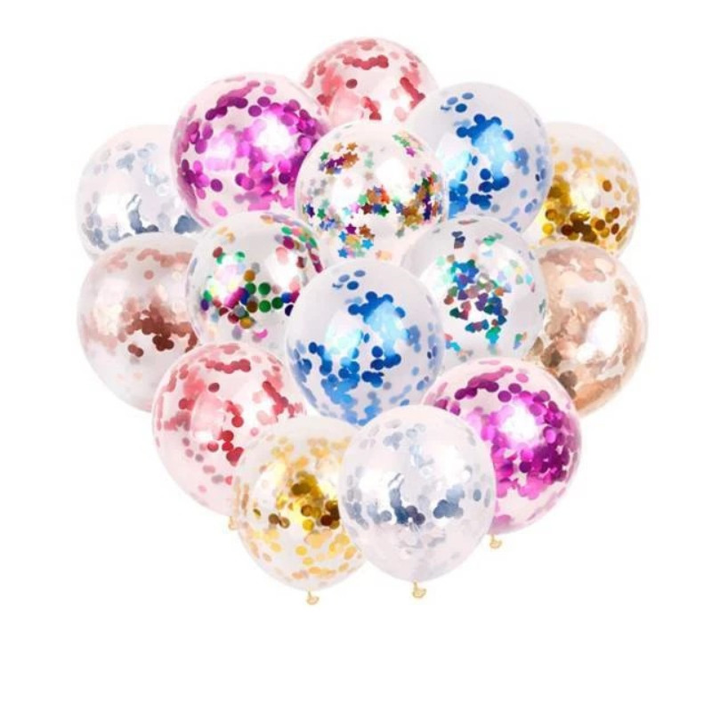 Balon Emas Balon Transparan Isi Confetti Emas / Lateks Isi Confetti Emas/12inch
