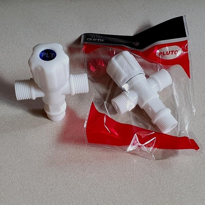 kran shower T plastik pluto cabang 2 pvc