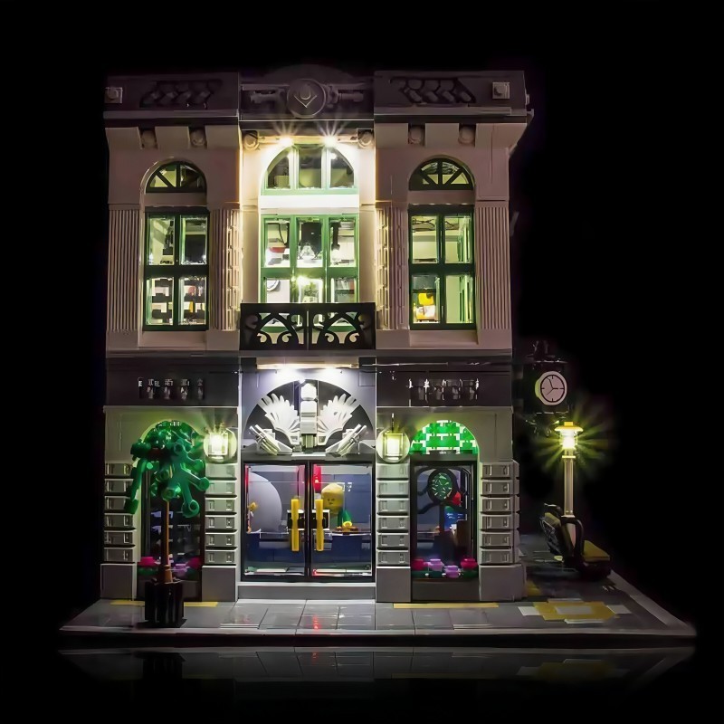 MAXCXT LED Light Set For LEGO 10251 Brick Green Bank Y Decorative Lamp Not Include Lego Builng Block