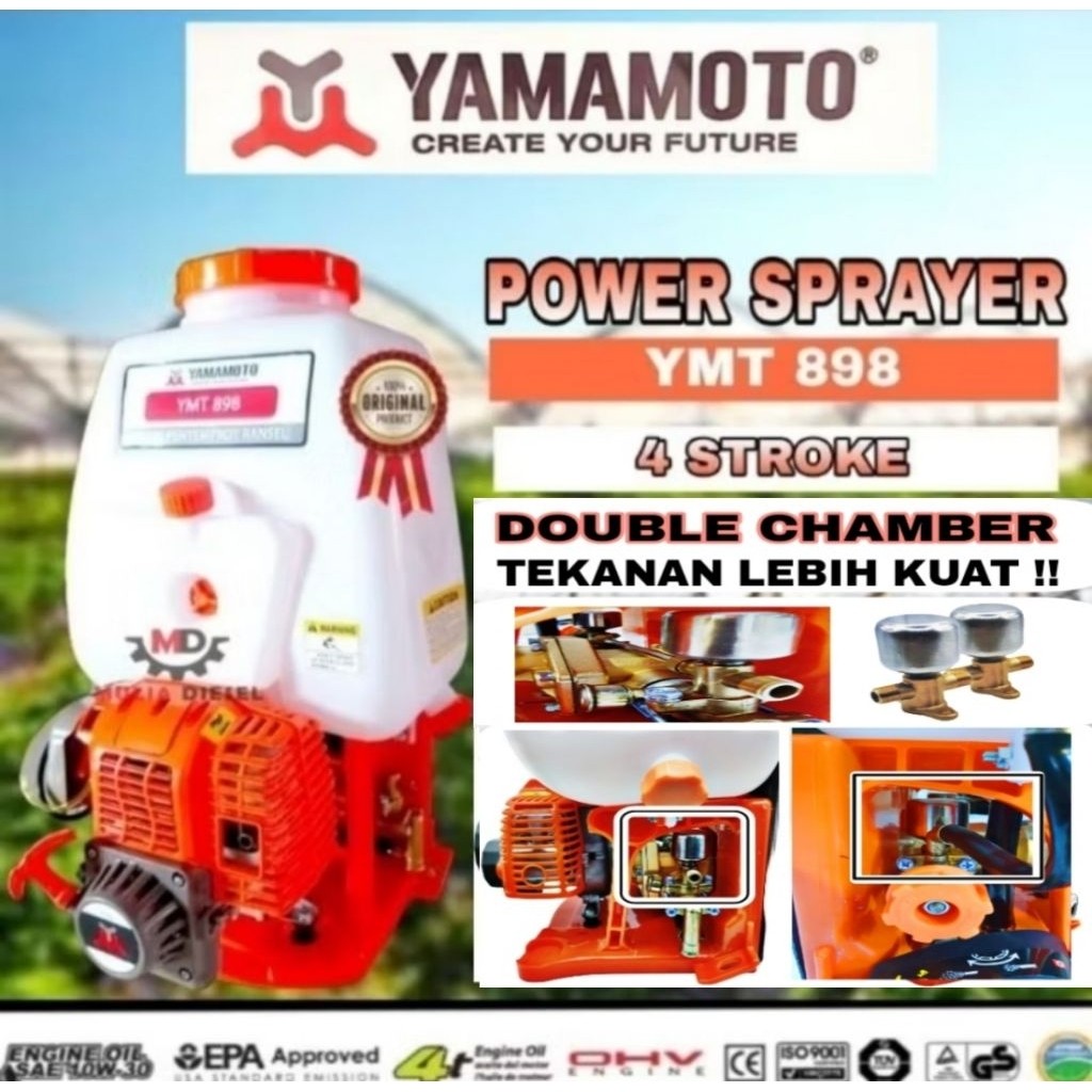Mesin Semprot Hama Power Sprayer YAMAMOTO YMT 898 4 TAK YMT898 Knapsack
