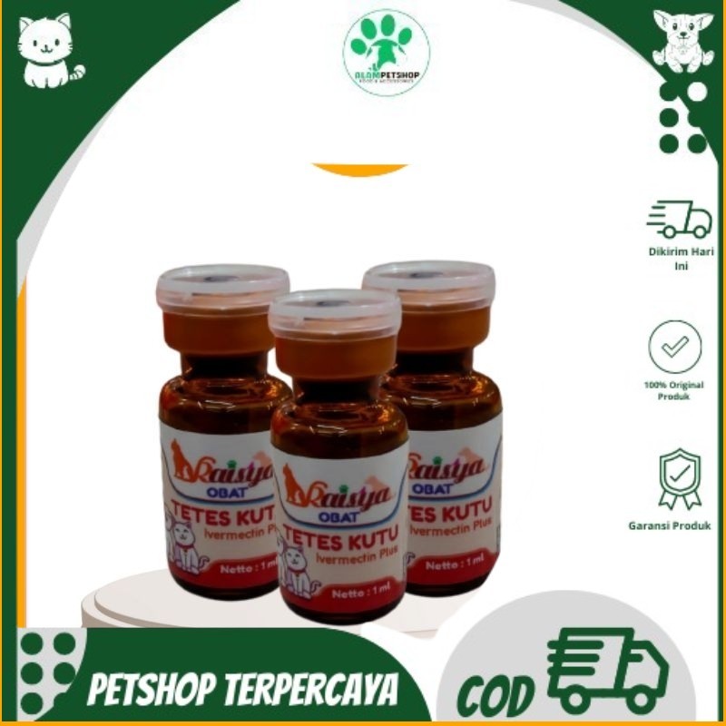 RAISYA Obat Tetes Kutu 1 ml Ivermectin Plus|OBAT, VITAMIN & SUPLEMENT