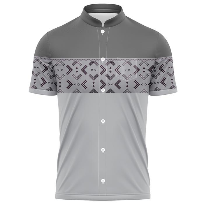 GOKS Kemeja Koko Lengan Pendek Pria Modern Jumbo pakaian muslim pria S-5XL Printing 984 BATIK RAFATH