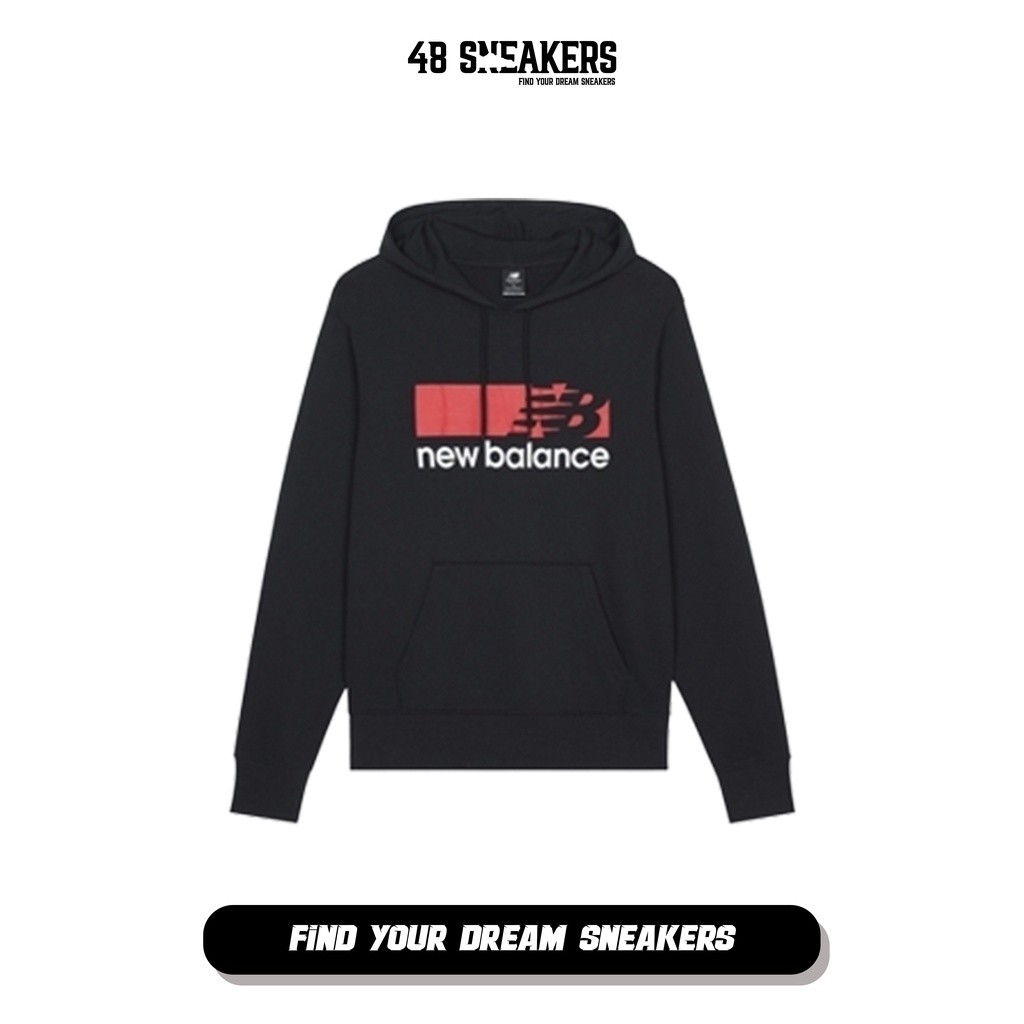 Jaket Pria New Balance Cotton Sweatshirt Black (MT13905) Original