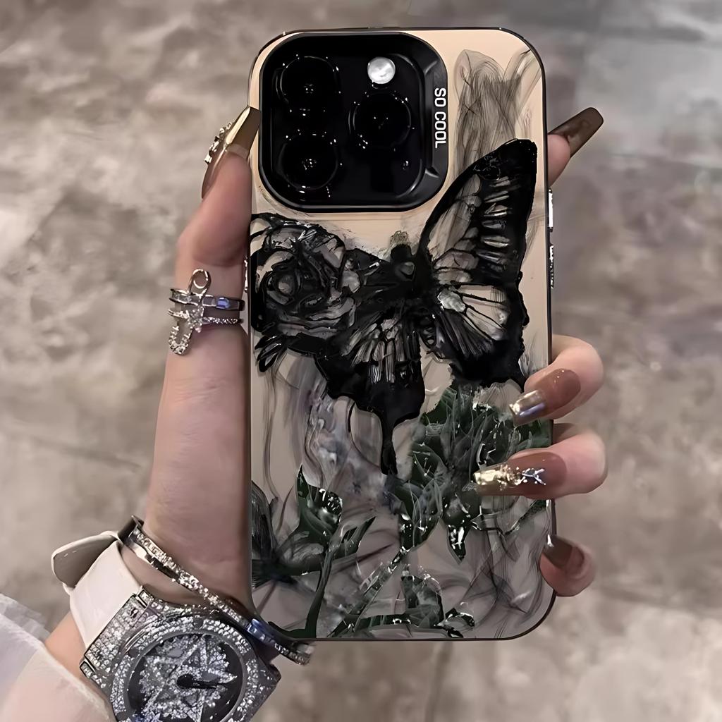 Casing ponsel kulit lembut kupu-kupu kelas atas, cocok untuk OPPO A16 A18 A60 A54 A15 A3S A5S A17 A5