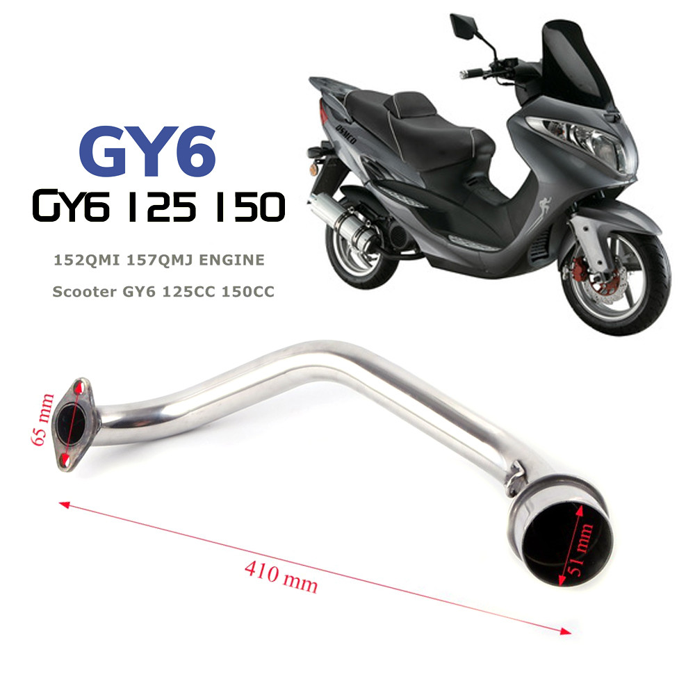 GY6 motorbike mofied contact pipe GY6 125 150 cc Scooter motorcycle exhaust muffler contact pipe 152