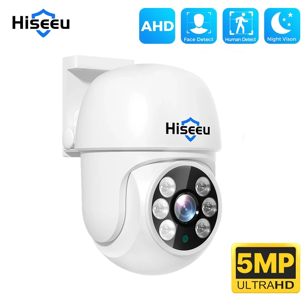 Hiseeu 5MP AHD PTZ Camera Waterproof Home Security Surveillance CCTV Cameras  Infrared Night Vision 