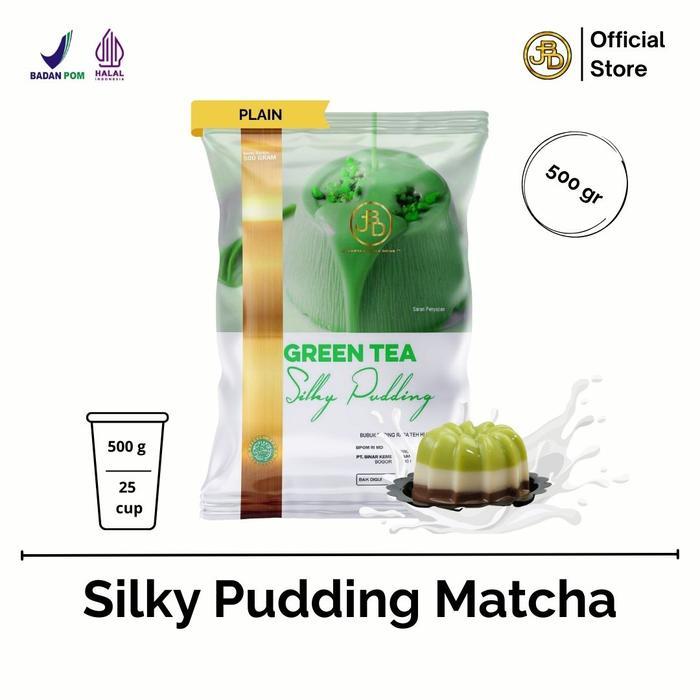 GREEN TEA SILKY PUDDING Powder - Bubuk Serbuk Puding Sedot Pudot