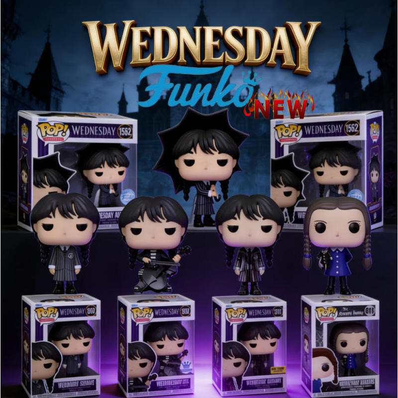 Funko PopThe Addams Family Wednesday #811 #1309# ADDAMS with CELLO 1310# Lur 1552#Vinyl Collectible 