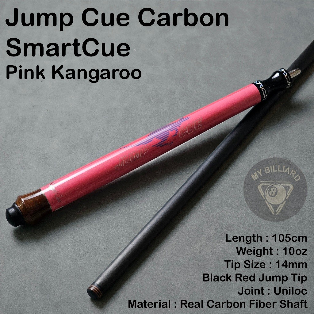 Stick Billiard Jump Cue Carbon SmartCue Kangaroo Pink  Stick Billiard Lompat karbon