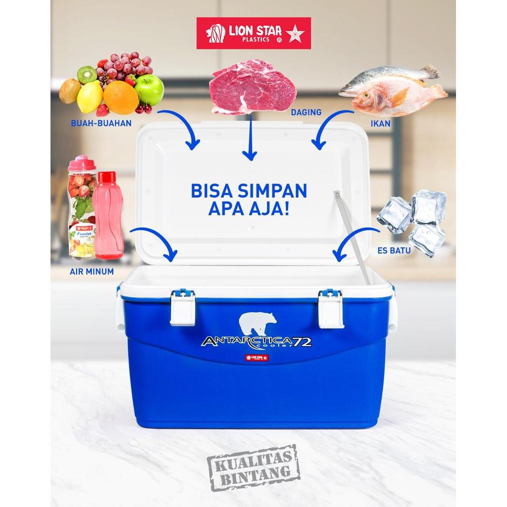 MICTON Lion Star I-27 Antarctica Cooler Box 72 Liter Kotak Pendingin Es Box Cooler Box Besar Ice Box
