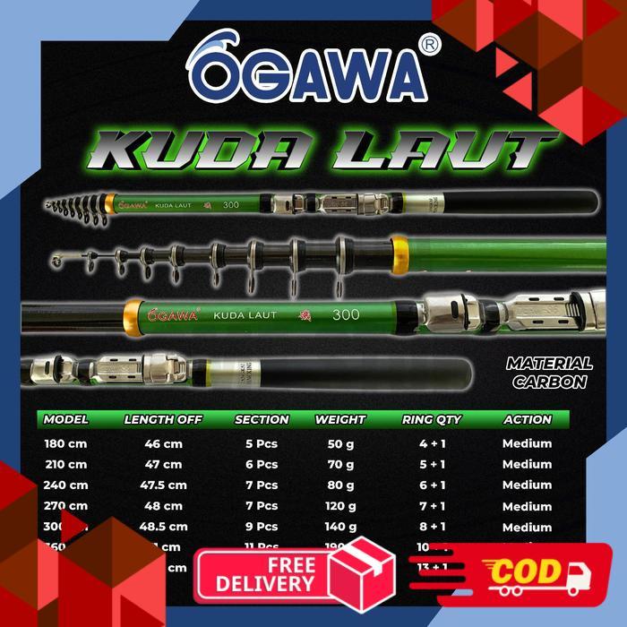 Joran Antena Ogawa Kuda Laut 180 210 240 270 300 360 450 - 180 -alca