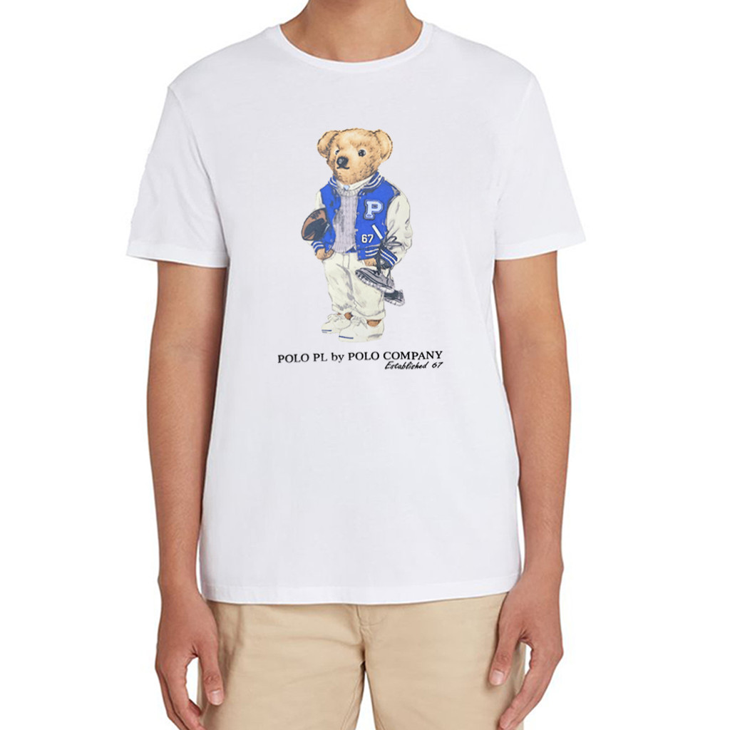 POLO - 7713.25 Mens T-shirt Bear - White