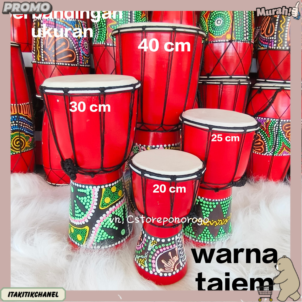 JIMBE 30 CM / kendang jimbe / kendang jawa / kendang / alat musik / gitar / kentrung / barongan / ga