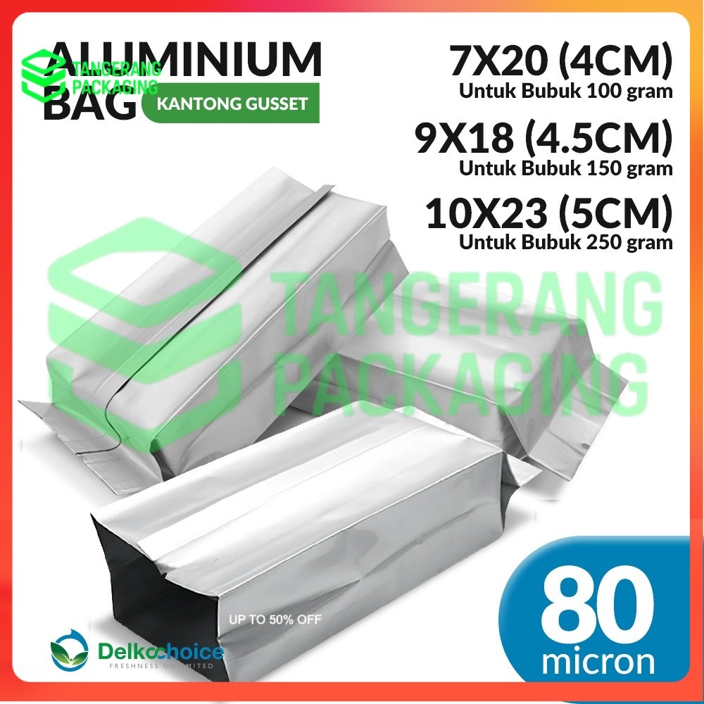 Aluminium Bag/Kemasan Aluminium Foil Gusset/Kantong Gusset