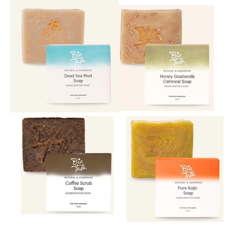 BIOTALK Sabun Herbal 60gr - Biotalk Sabun Untuk Kulit Kering Jerawat Eksim Normal - Sabun Mandi
