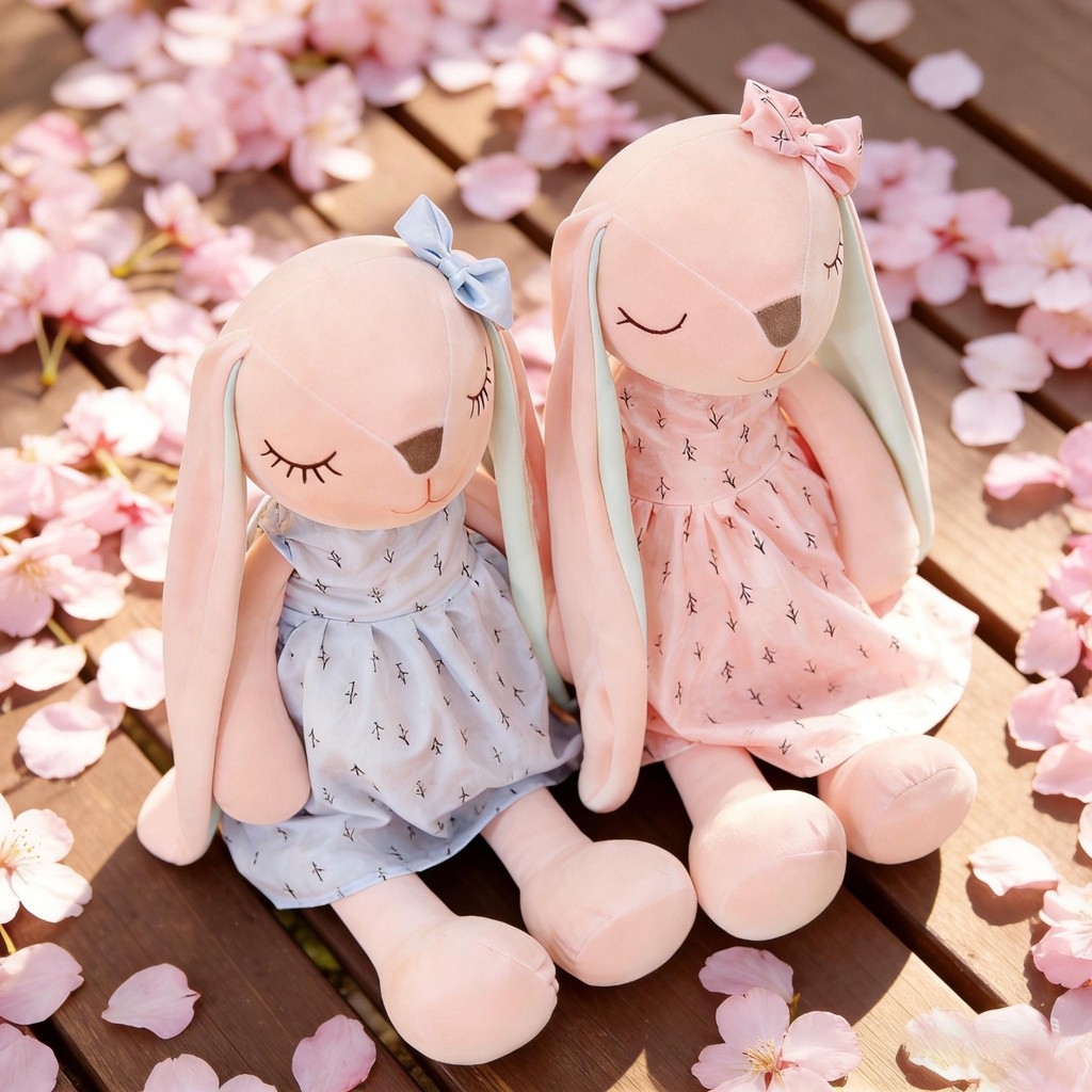 Easter Rabbit Plush Toys, Mixed Color Stuffed Animals, Ideal Gift for Boys Girls Babies Friends, Bir