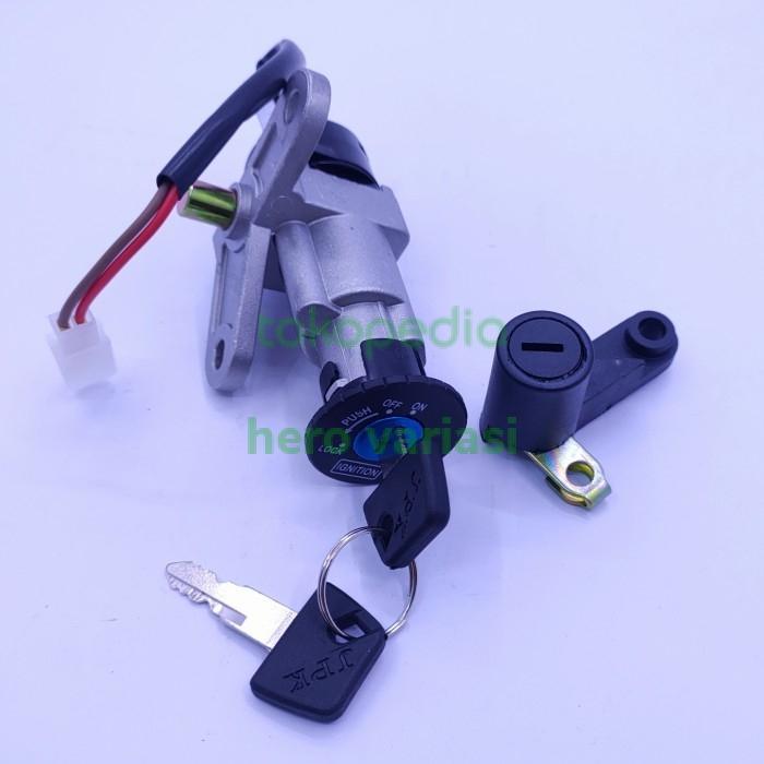 kunci kontak lengkap kunci jok motor mio smile mio sporty / sporty