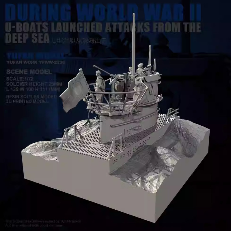 1/35 1/48 1/72 Resin Model Figure Wwii U Boat Gk Micro Miniature 3d Printed White Model Toy Unassemb