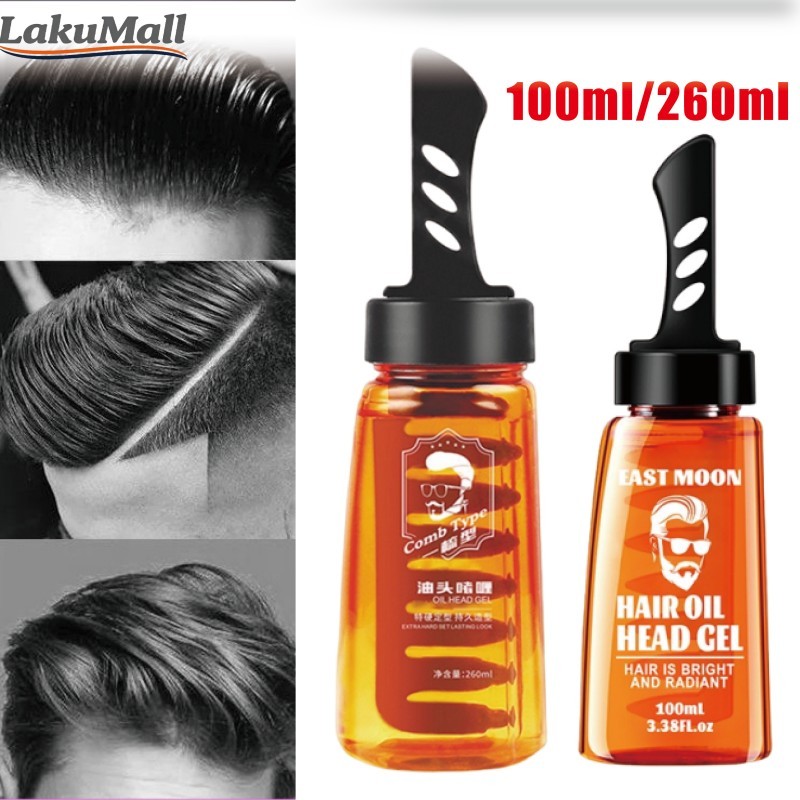 Minyak Rambut Pomade GEL RAMBUT SISIR Tahan Lama TidaK Lengket Untuk Gaya Rambut Keren Pria Minyak R