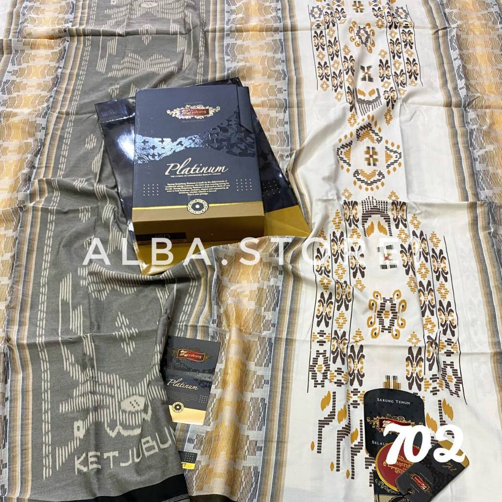 SARUNG KETJUBUNG PLATINUM GOLD ORI/Grosir Sarung/Sarung Ketjubung Murah Platinum Grade Gold HARGA PR