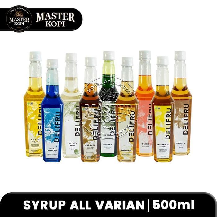Sirup Delifru Caramel Flavoured Syrup Delifru Flavor Expert (Botol 500ml) - Caramel