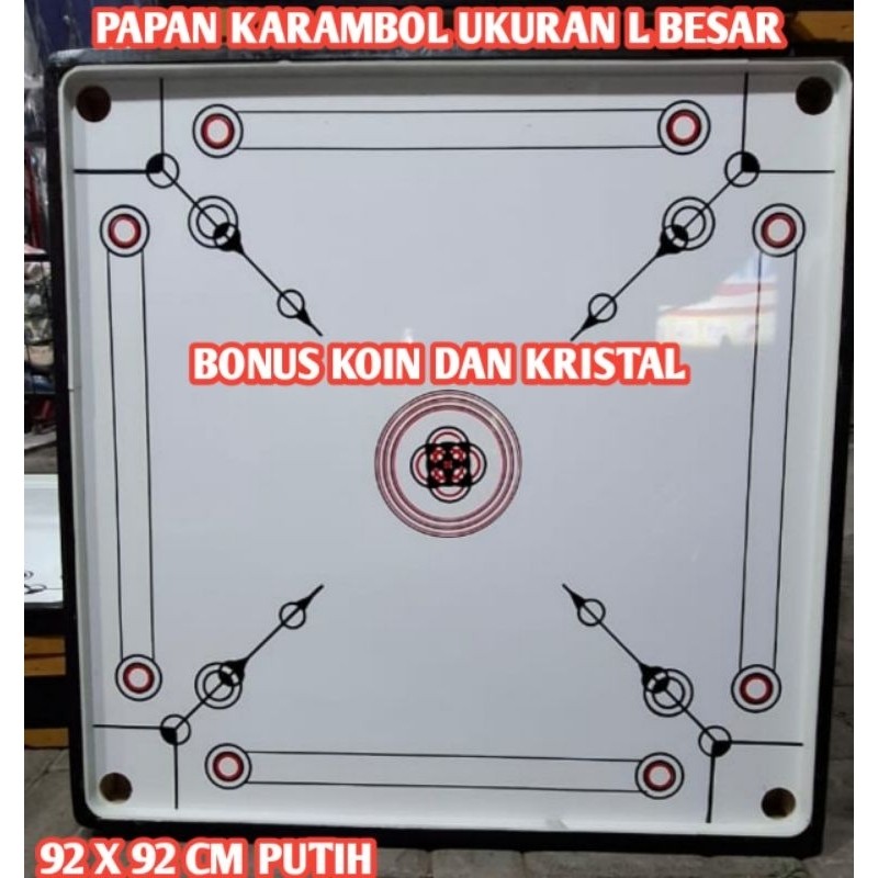 MEJA KARAMBOL/PAPAN KARAMBOL FREE BIJI KARAMBOL DAN KRISTAL