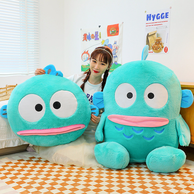 Kawaii Sanrio Hangyodon Plush Anime Plush Doll Stuffed Toys Halloween Decoration Sofa Backrest Cushi