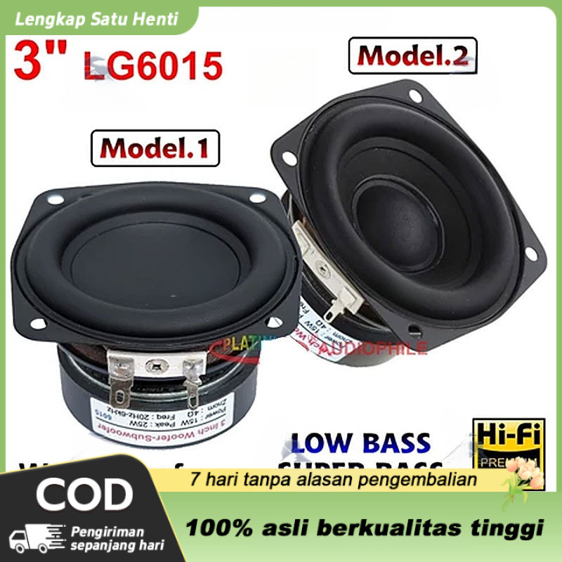 Speaker 3 inch LG-6015 Super Bass 4 ohm 15W-25W Woofer Subwoofer