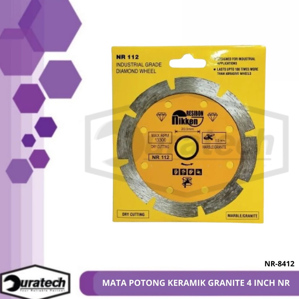 Mata Potong Keramik Granite 4 Inch NR / Diamond Wheel 4" NR Dry 112 NR-8412