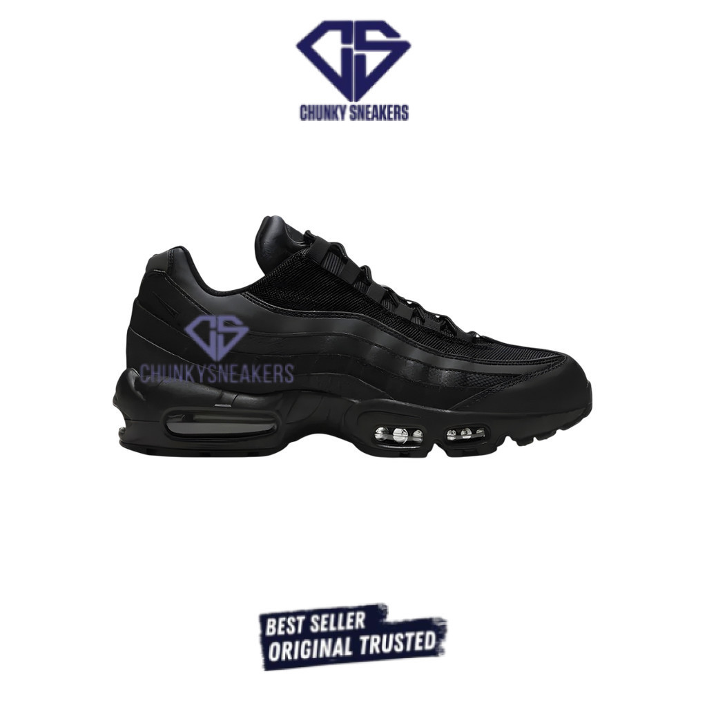 Sepatu  Nike Air Max 95 All Black    Original 100% Original BNIB