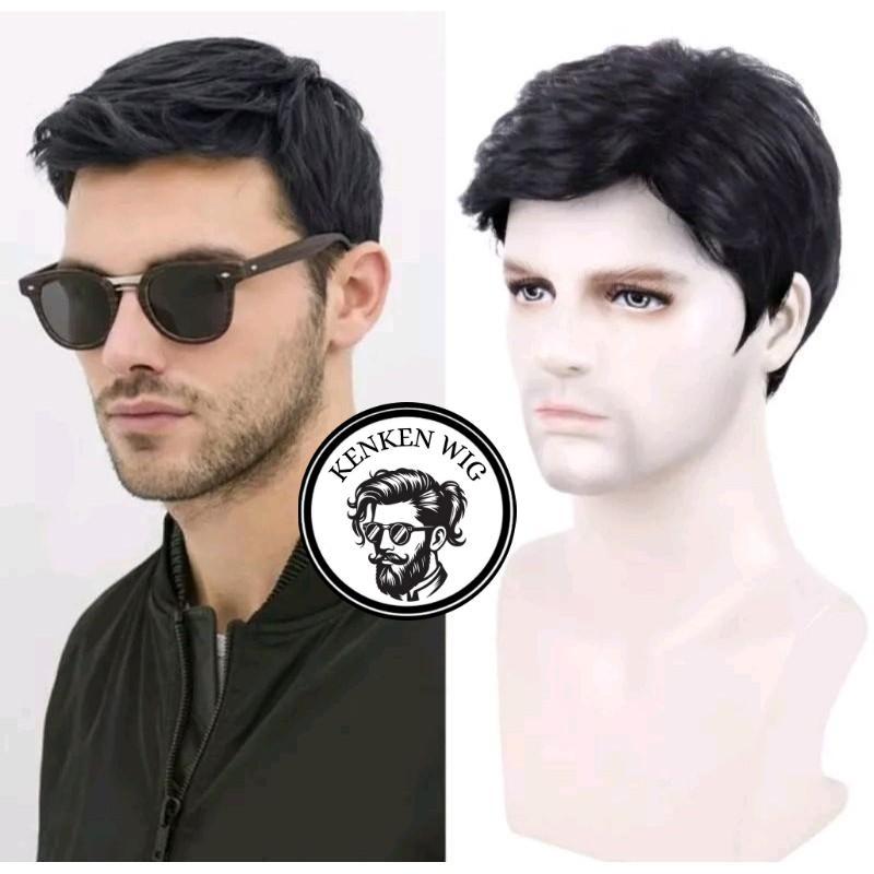 Wig Rambut Pria Hitam Pendek Model Rambut Pria Kantoran