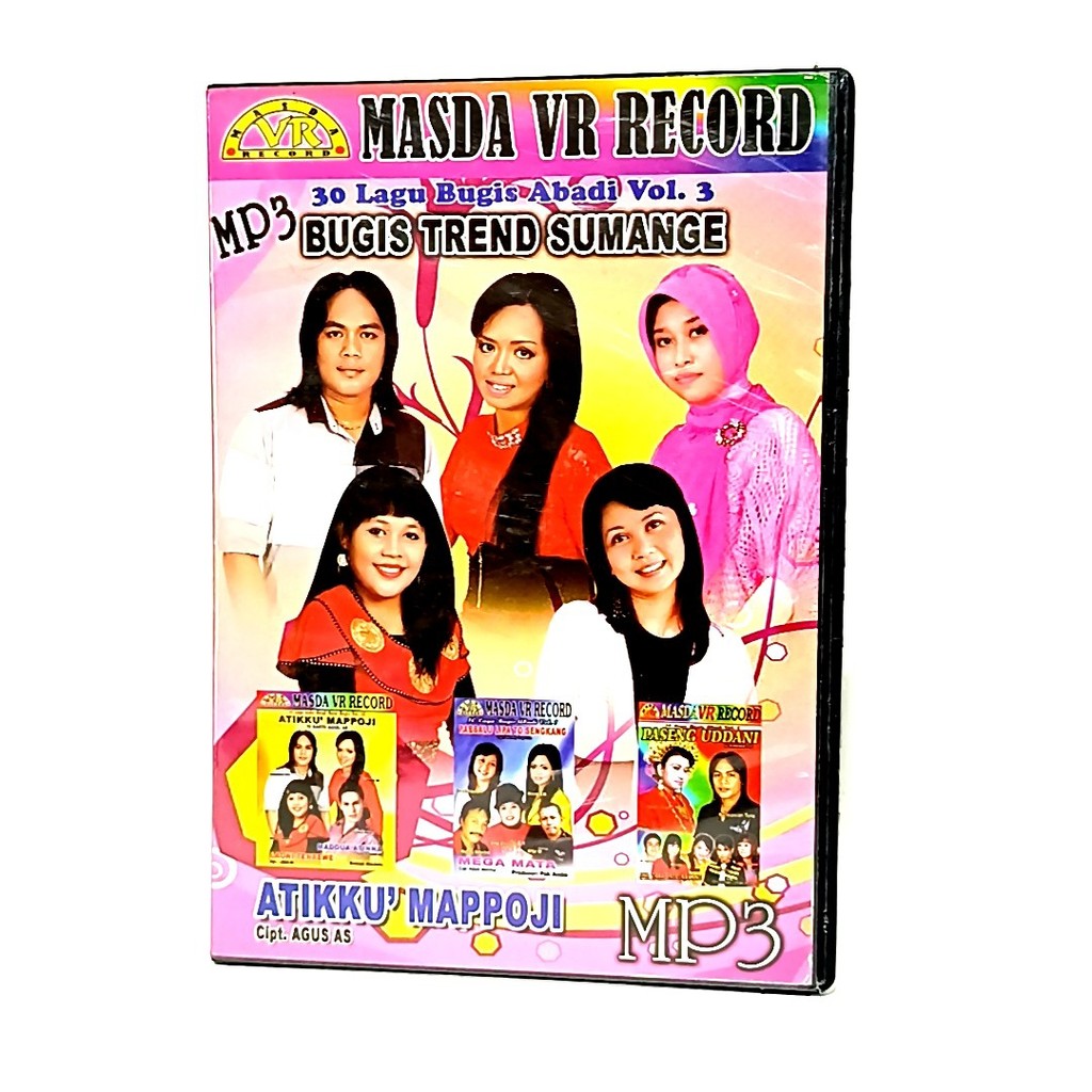 kaset CD VCD MP3 30 Lagu Bugis Abadi vol. 3 Bugis Trend Sumange Masda VR Record