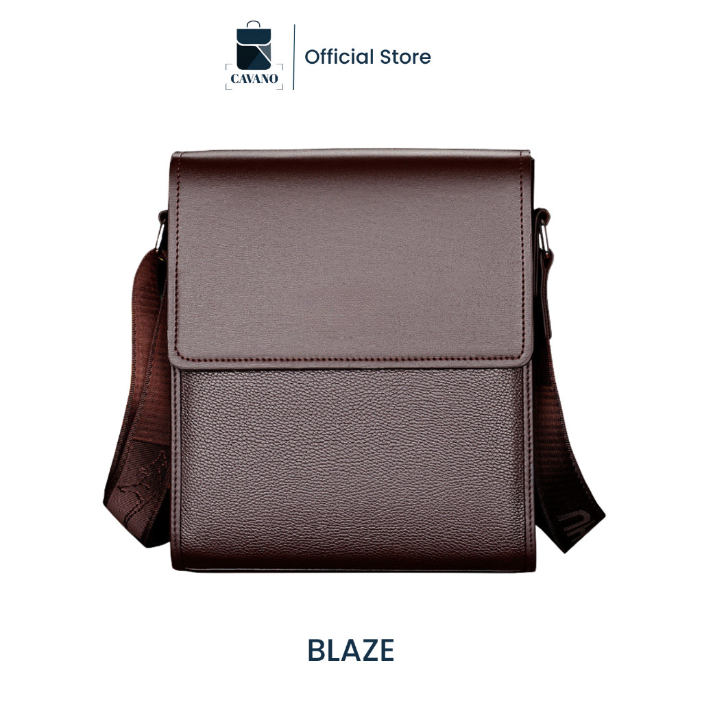 CAVANO BLAZE Tas Selempang Pria Kulit PU Premium Multi Fungsi Travel Waterproof Sling Bag Cowok Tas 