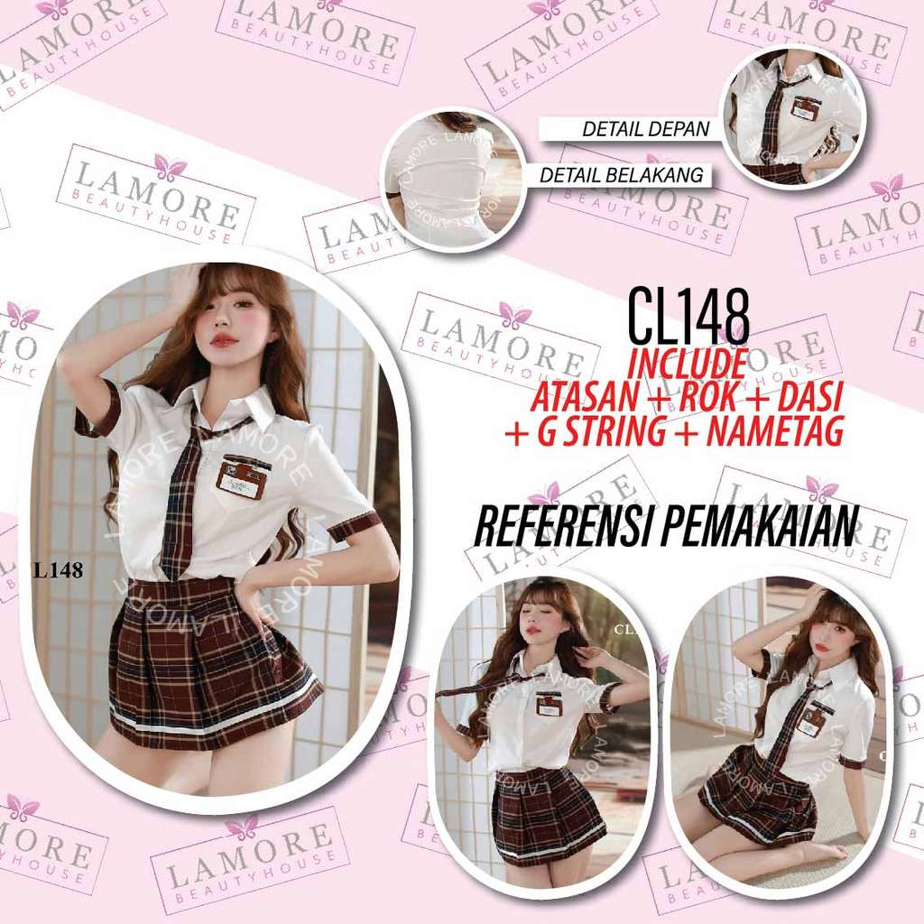 Costume Student Modern Lingerie Seragam Sekolah Wanita CL148