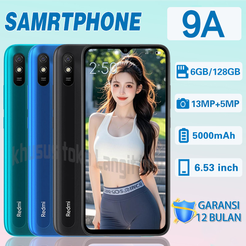 HP Xiaomi Redmi 9a RAM 6/128GB  Garansi 1 Tahun