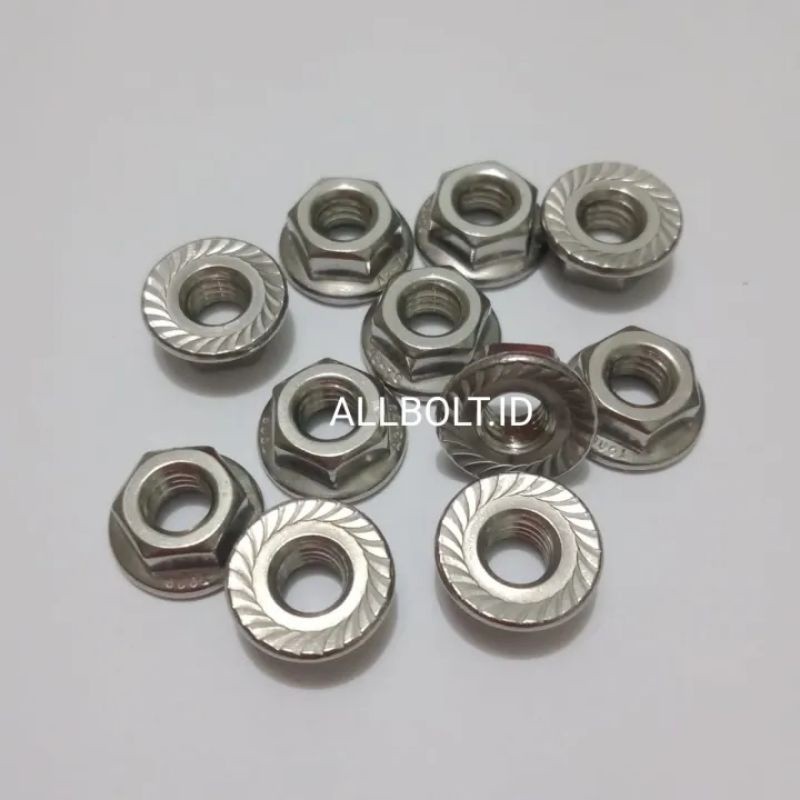 Mur flange stainless mur baut 10/6mm ( 5 biji )